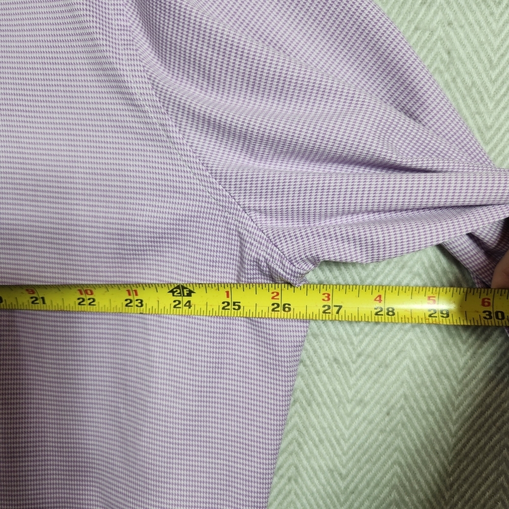 Duchamp Lavender Men's XL 17 1/2 44 Long Sleeve Button Down Shirt Flip Cuff - Picture 6 of 12